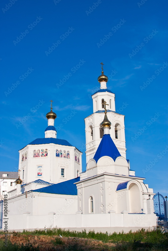beautiful temple on a background blue sky, city Kazan