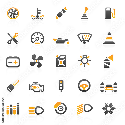 orange car2 icons - set 13