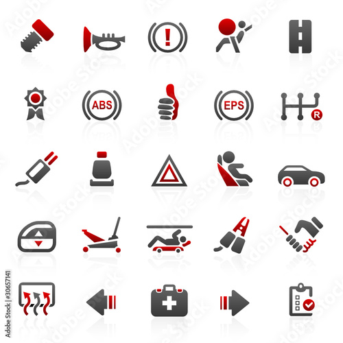 red car icons - set 12