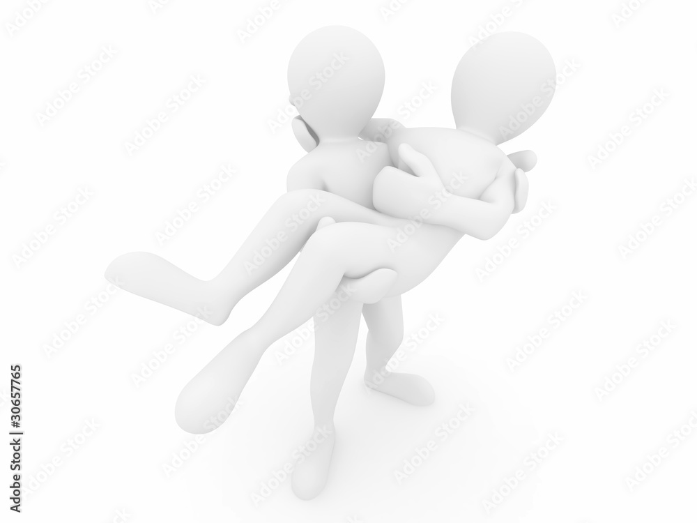 One person is in the hands of another person One person is in the hands of another person