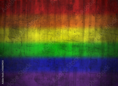 Gay rainbow grunge flag