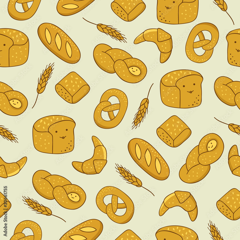 bread seamless pattern with ear bread seamless pattern with ear
