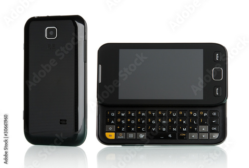 Smart phone with touch screen and sliding  keyboard