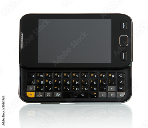 Smart phone with touch screen and sliding  keyboard