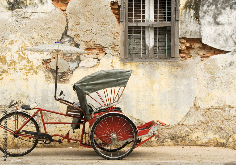 Old Red Trishaw, George Town, Penang