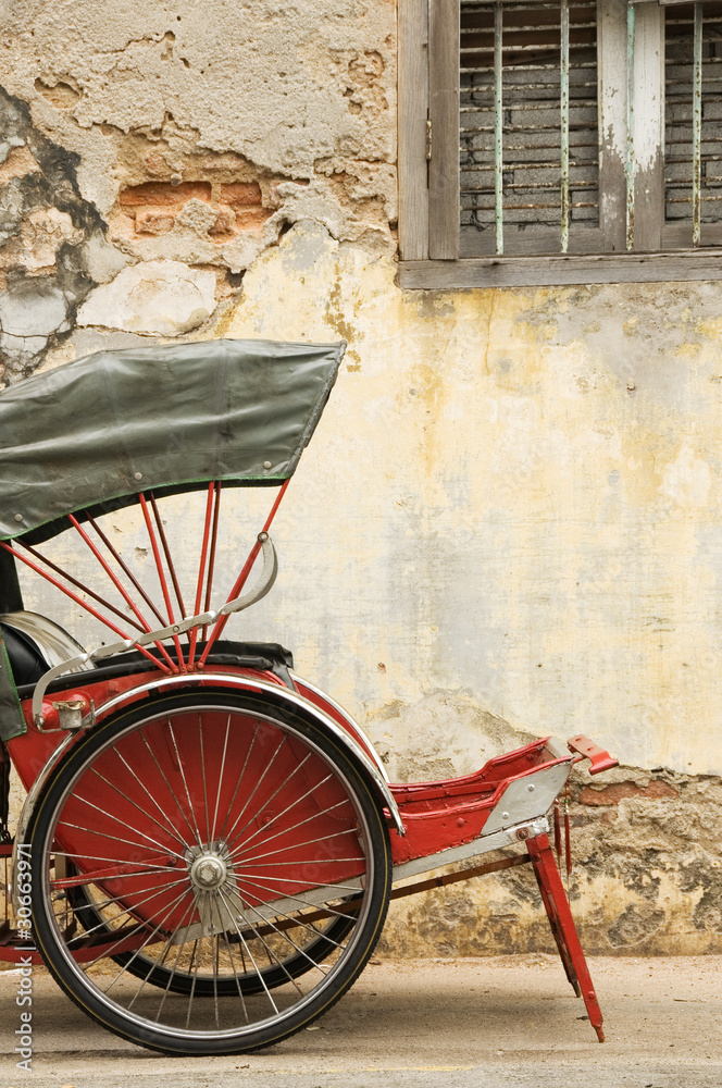 Old Red Trishaw 1, George Town, Penang