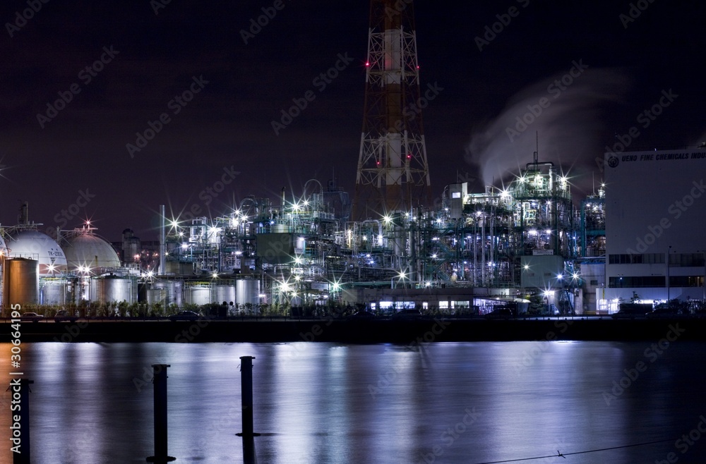 Naklejka premium 工場夜景