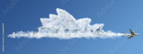 Photography Travel the world clouds concept: Australia