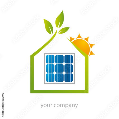 logo entreprise, panneau solaire, logo photovoltaïque