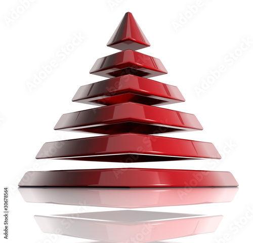 Pyramid created of layered ...