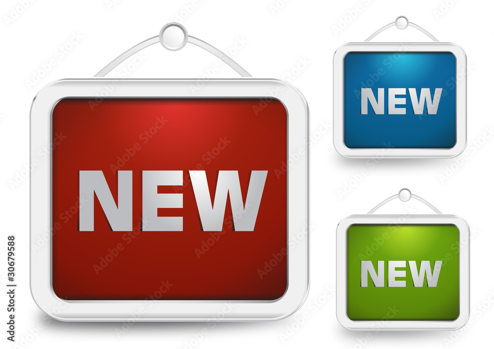 Vetor de Cartello 3D New do Stock Adobe Stock Vetor de Cartello 3D New do Stock Adobe Stock