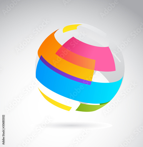 Abstract globe icon