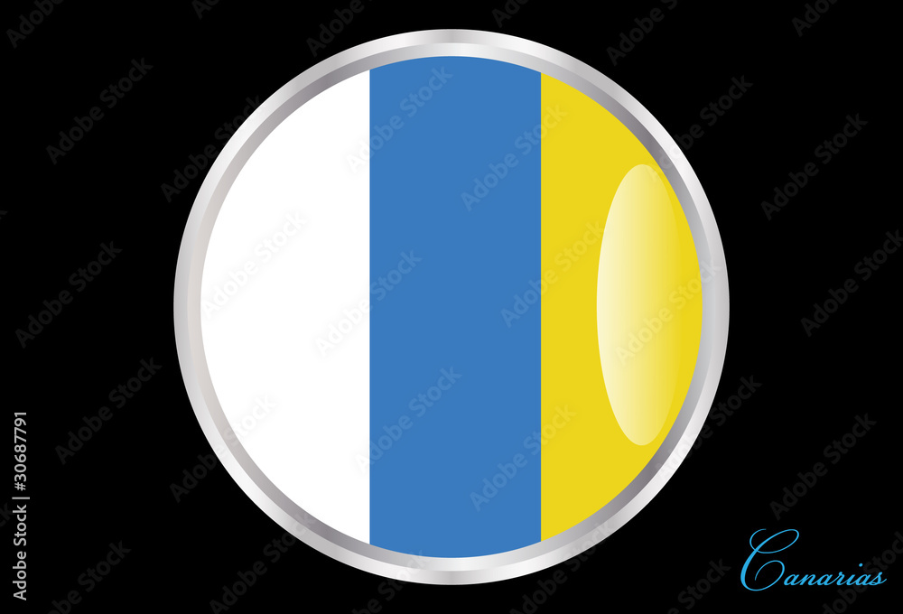 Bandera de Canarias en boton