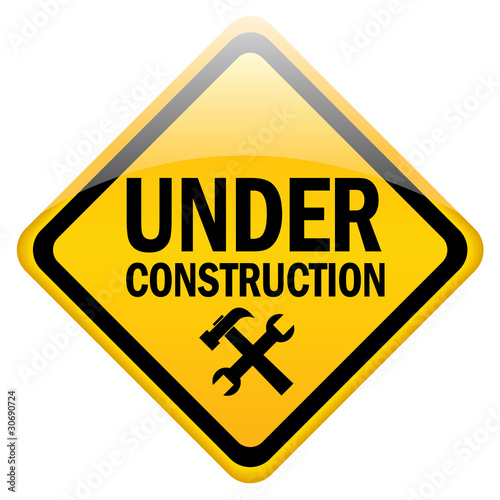 Under construction vector sign