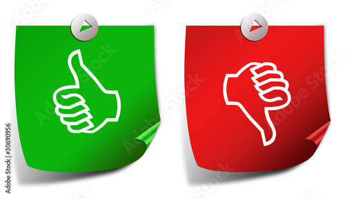 Thumb up down stickers