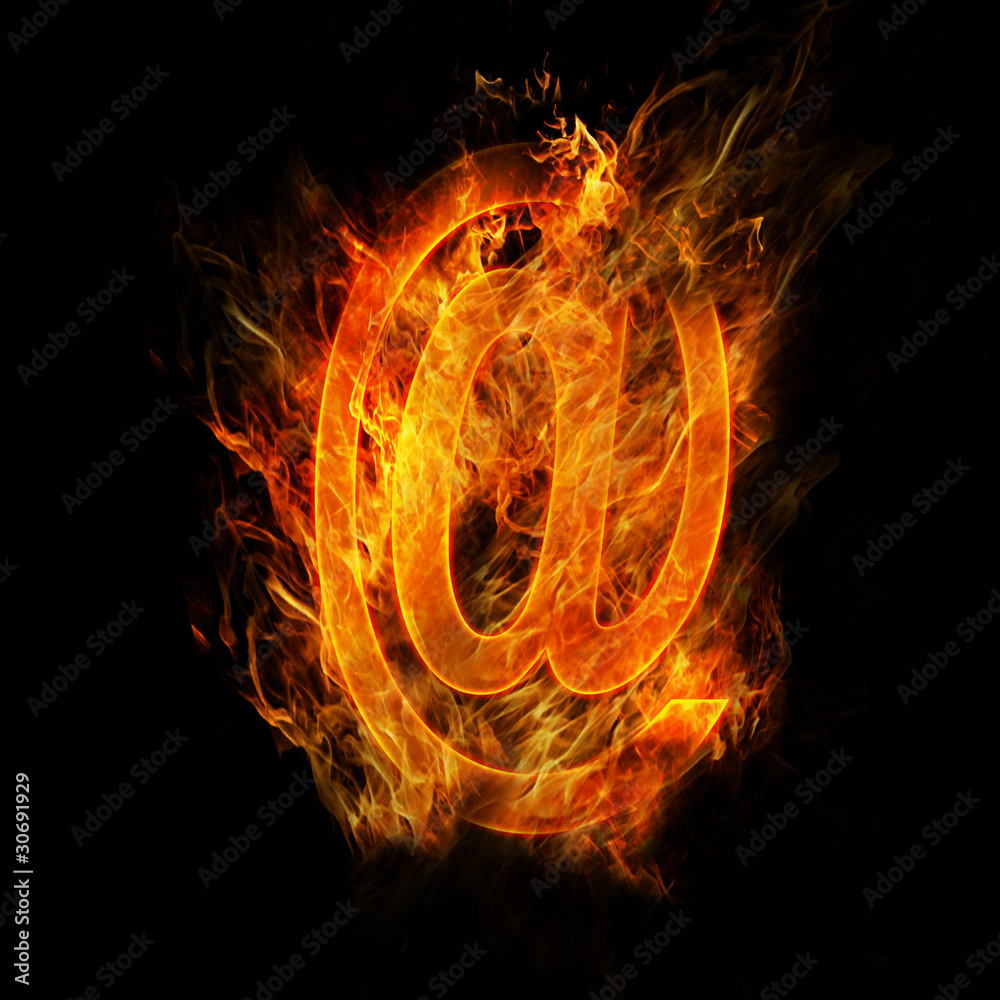 Fototapeta premium fire @ sign