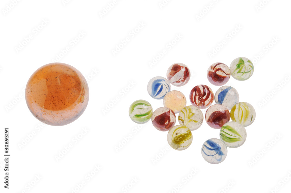 One big marble vs. many little marbles One big marble vs. many little marbles