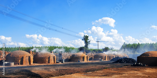 Fornos para a produção de carvão vegetal no Carajás photo