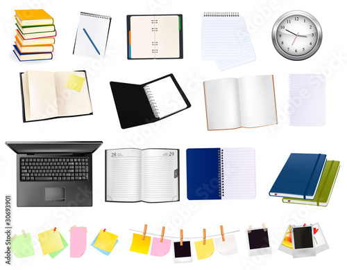 Business and office supplies. Vector illustration.