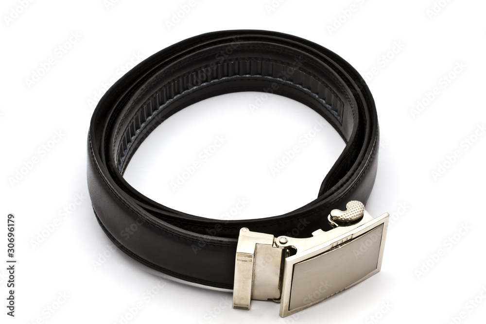 Black leather belt