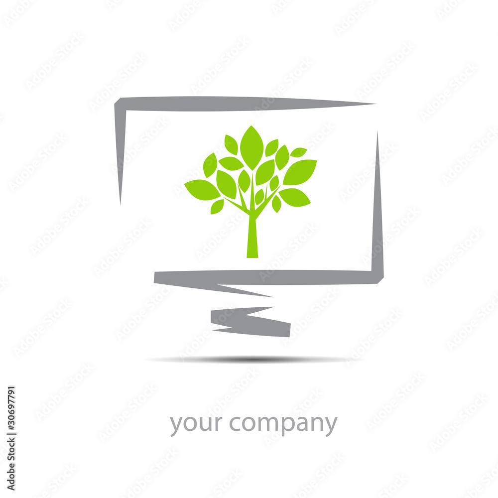 Logo enterprise, green tree # Vector Logo enterprise, green tree # Vector