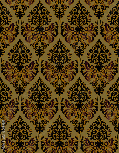 Seamless ornamental luxury pattern vector background