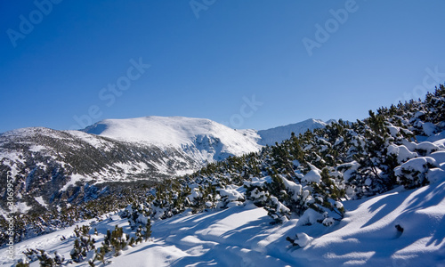 Winter mountains landscape. Bulgaria  Borovets