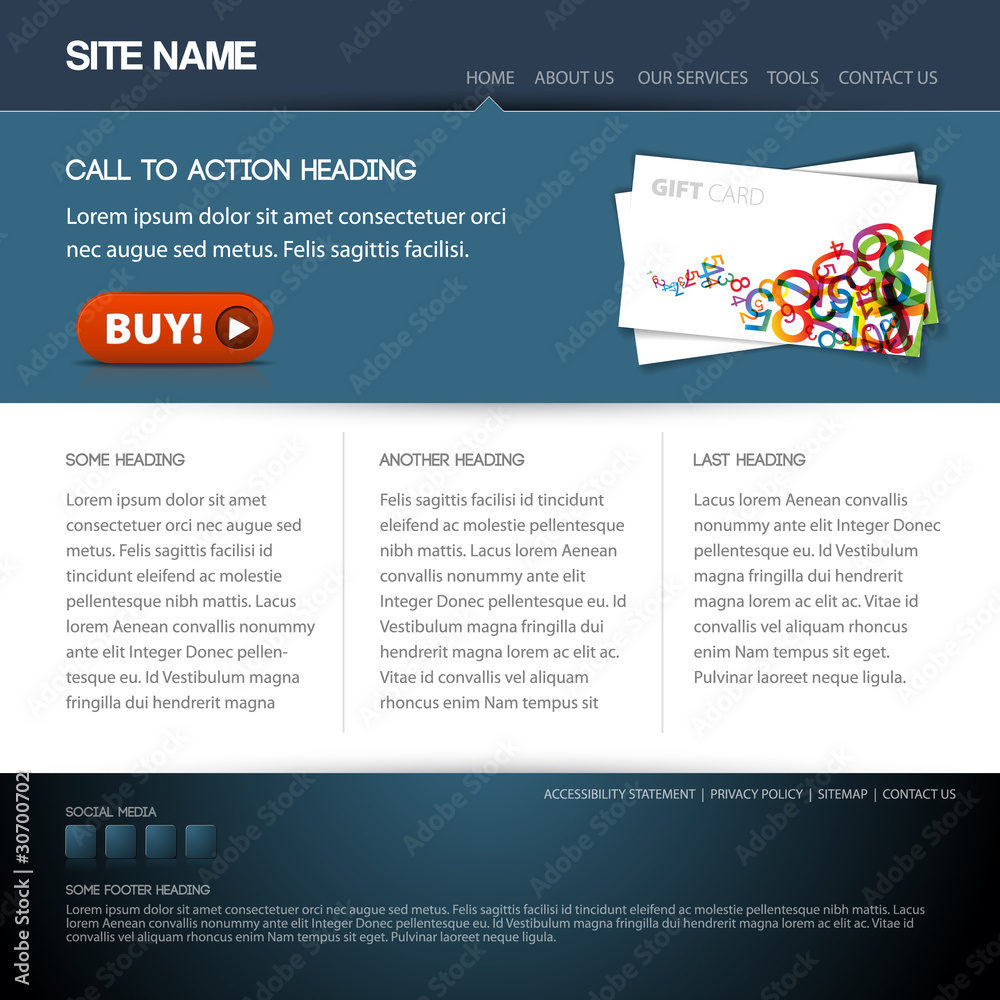 Fototapeta premium Modern website template