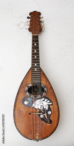 Cuadro en lienzo old mandolin with pearl incrustation