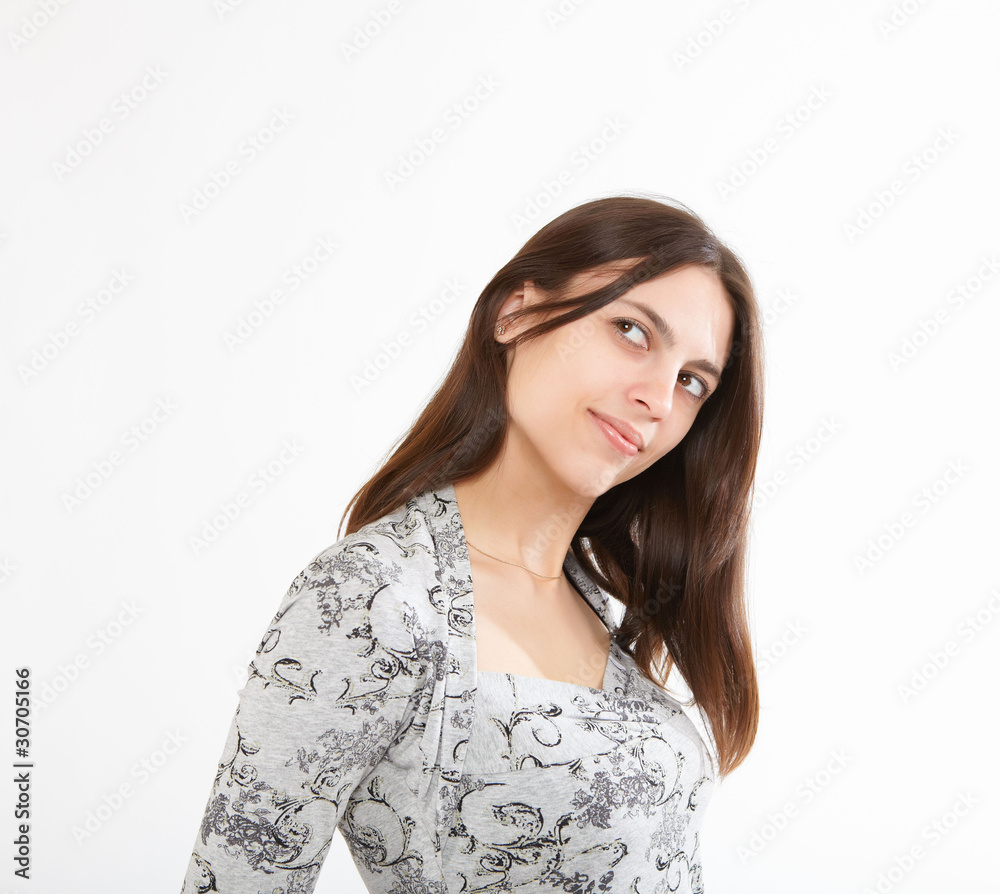 a young woman in studio in casual wear a young woman in studio in casual wear