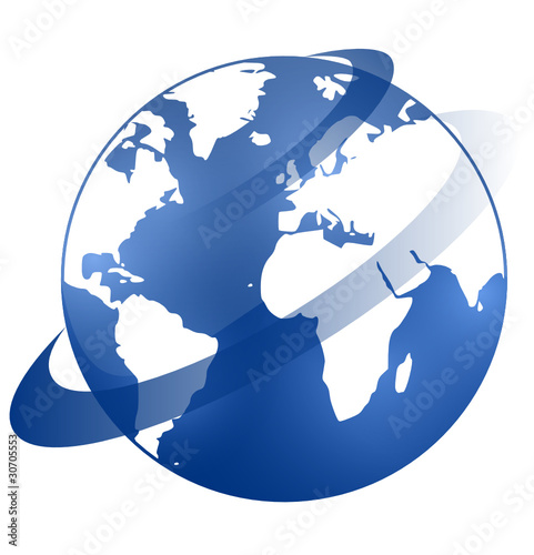 planète terre design bleu