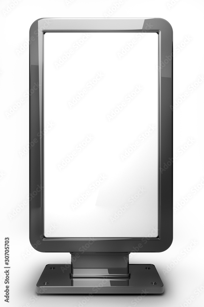 Chrome advertising billboard isolated Chrome advertising billboard isolated