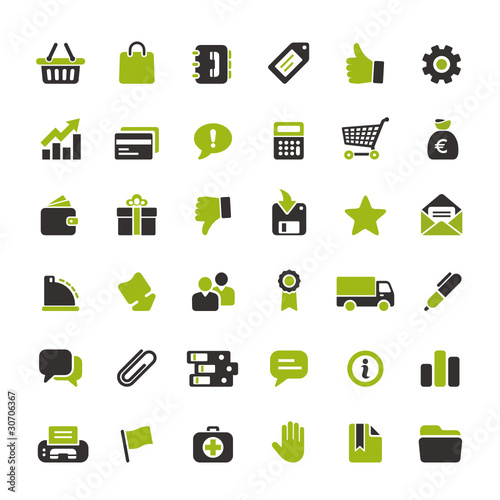 Green Black Website Icons