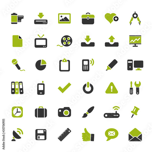 Green Black Website Icons