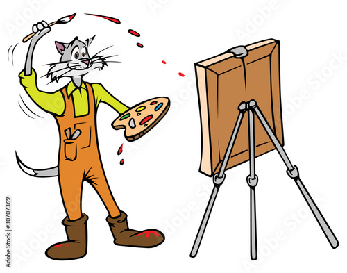 cat painter
