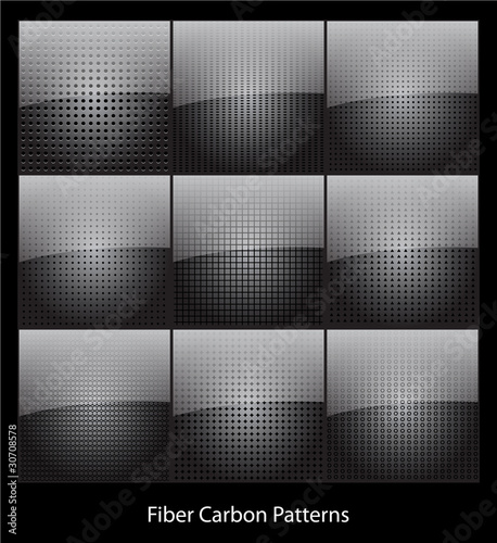 A collection of fiber carbon patterns
