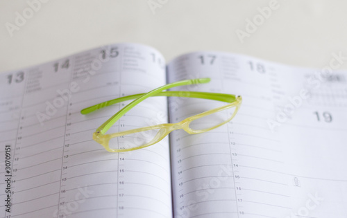 Agenda et lunette photo