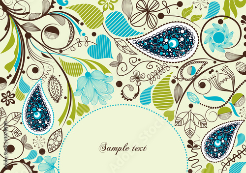 Festive paisley frame