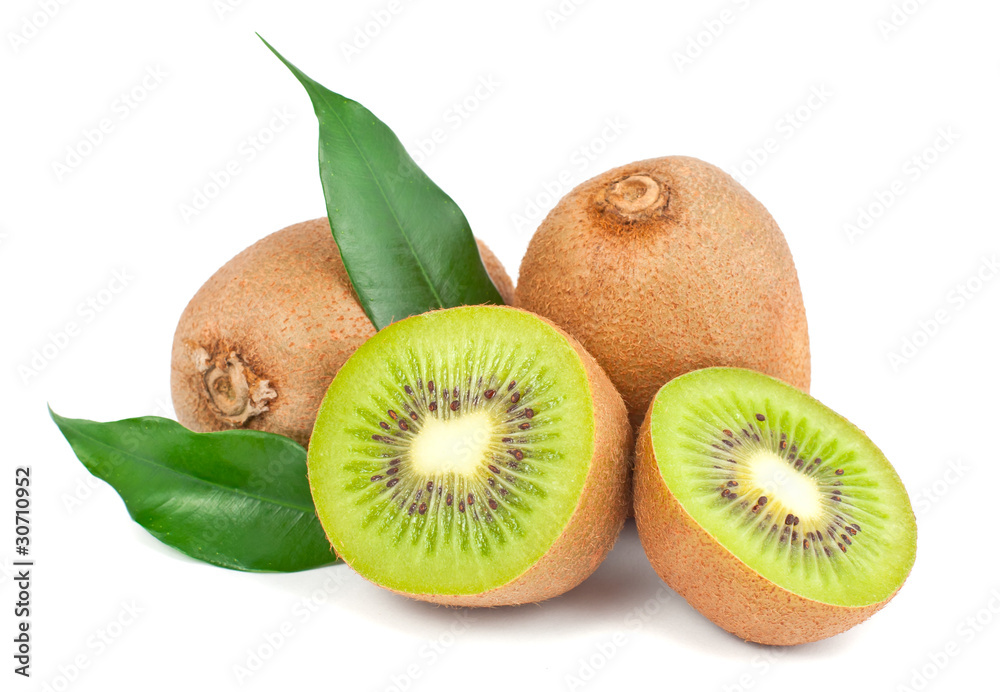 Fototapeta premium Kiwi with leaves