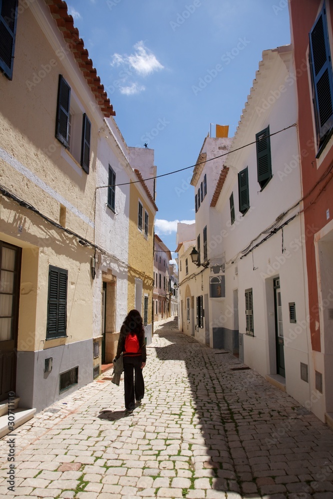 walking at Ciutadella street