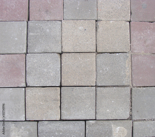 pavement tiles in different colors and shapes