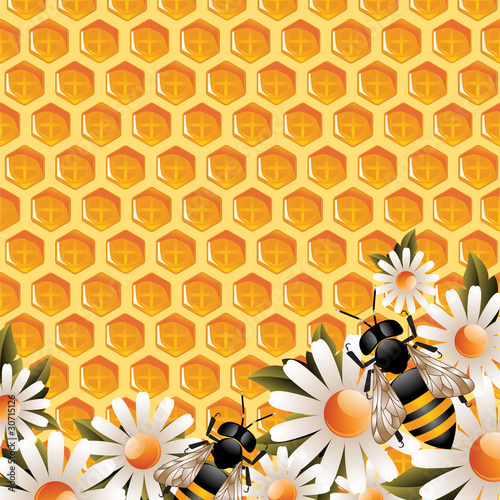 Honey Floral Background