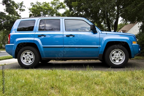 Baby blue jeep
