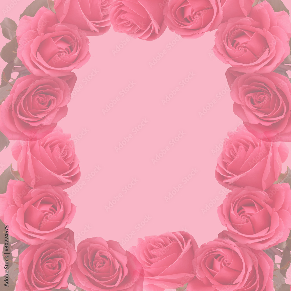 Pink faded  roses scapbooking page