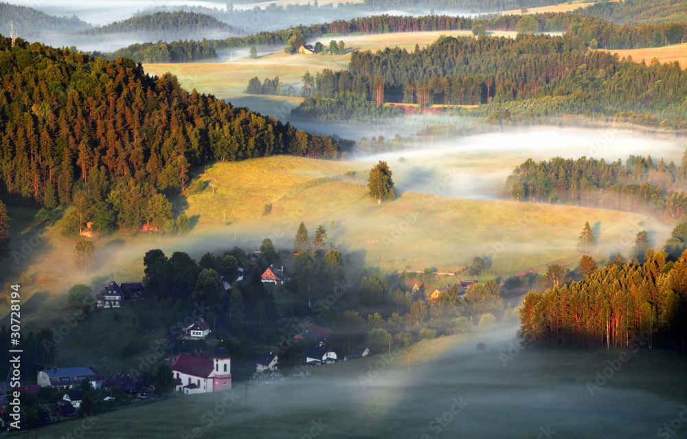 Fototapeta premium misty morning in Saxony Switzerland