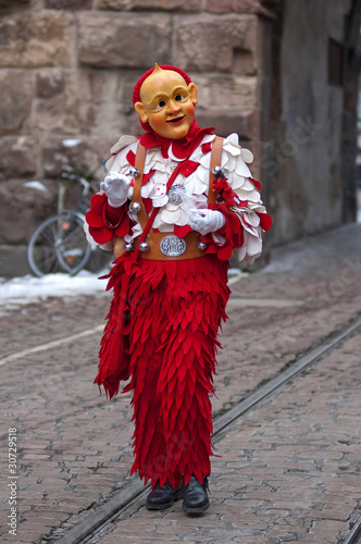 Obraz na płótnie Mask parade at the historical carnival in Freiburg, Germany w salonie