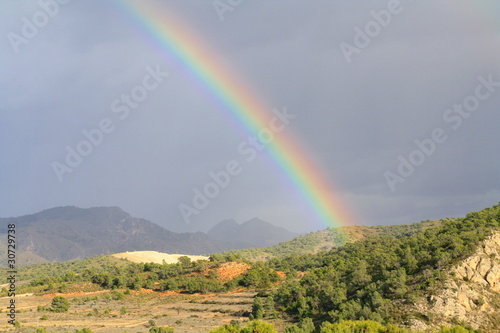 arco iris después de la lluvia