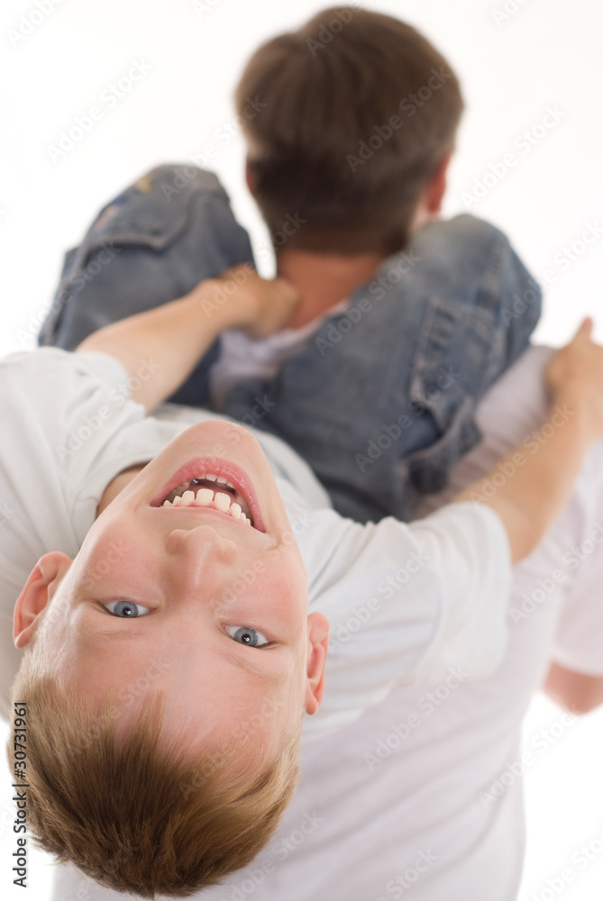happy father and son happy father and son