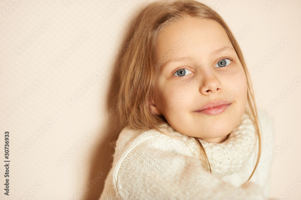 Portrait of a little girl, shallow DOF Portrait of a little girl, shallow DOF