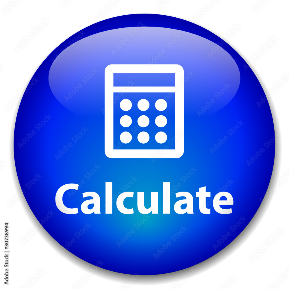 CALCULATE Web Button (online calculator mathematics tools icon) Stock  Vector